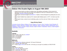 Tablet Screenshot of 10years.debconf.org
